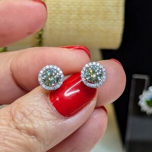 Moissanite & CZ Earrings